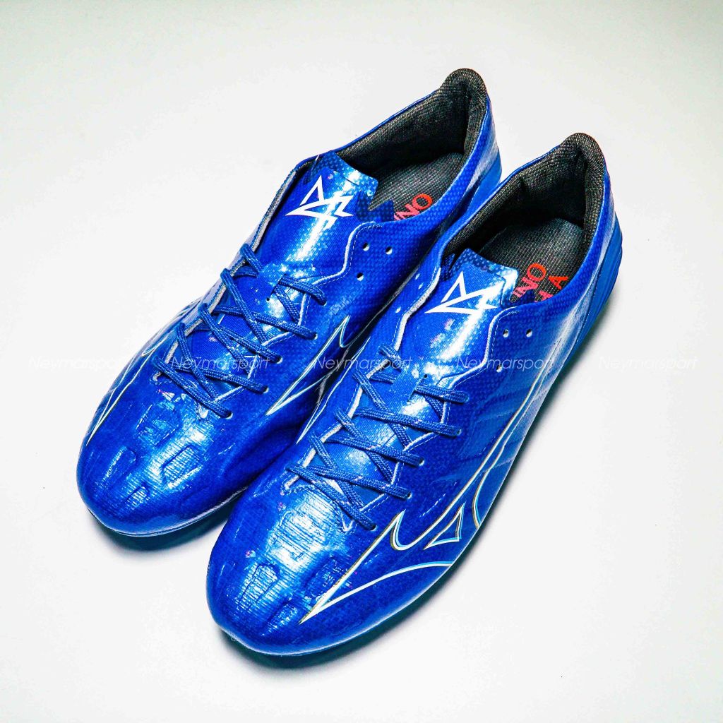 Giày đá bóng Mizuno Alpha Elite FG/AG Mugen - Laser Blue/White/Gold P1GA246227