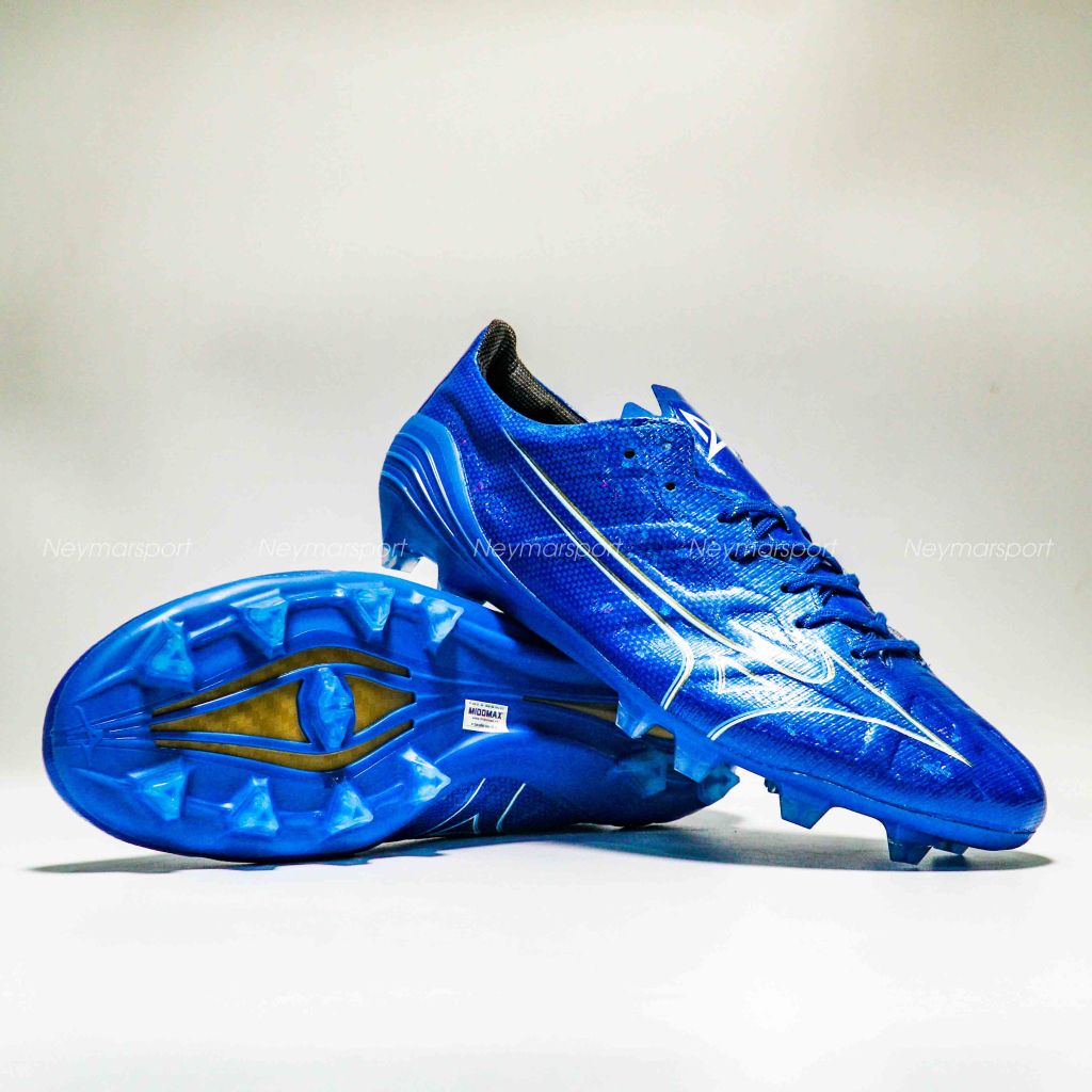 Giày đá bóng Mizuno Alpha Elite FG/AG Mugen - Laser Blue/White/Gold P1GA246227