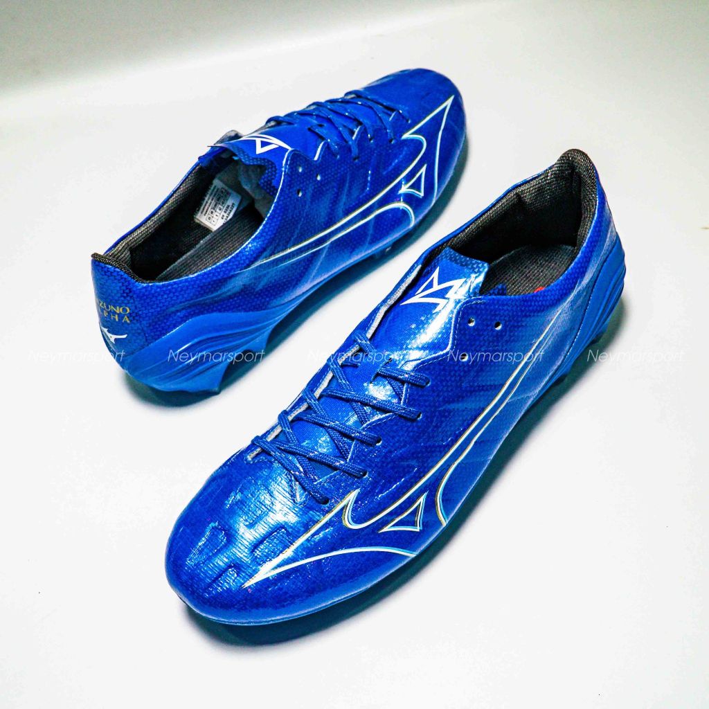 Giày đá bóng Mizuno Alpha Elite FG/AG Mugen - Laser Blue/White/Gold P1GA246227