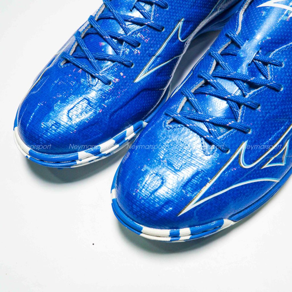 Giày đá bóng Mizuno Alpha Elite TF Mugen - Laser Blue/White/Gold P1GD246227