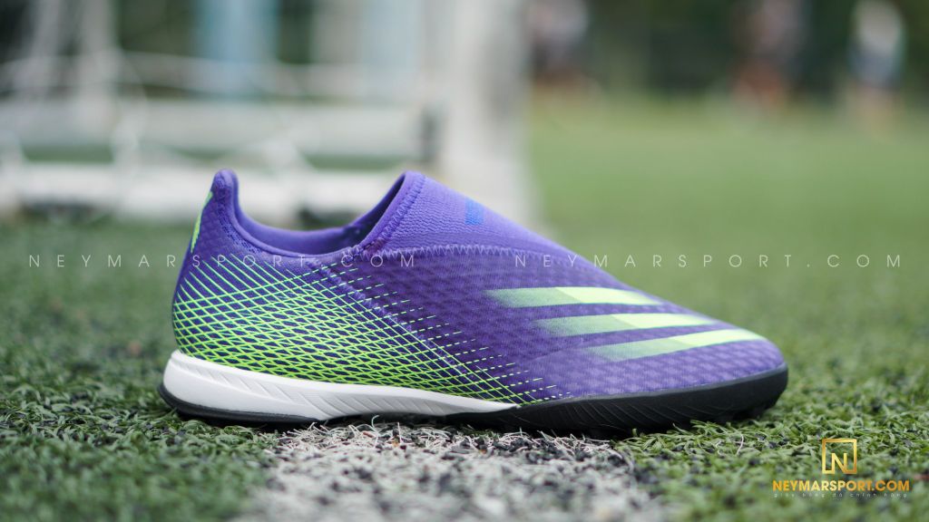 adidas X Ghosted .3 Laceless TF Precision To Blur - Energy Ink/Signal Green