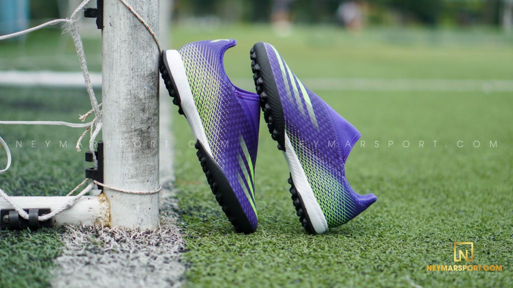 adidas X Ghosted .3 Laceless TF Precision To Blur - Energy Ink/Signal Green