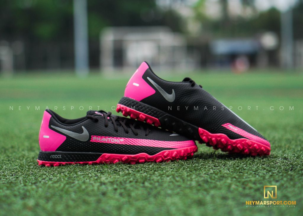 Nike Phantom GT REACT PRO TF - Black/Metallic Silver/Pink Blast