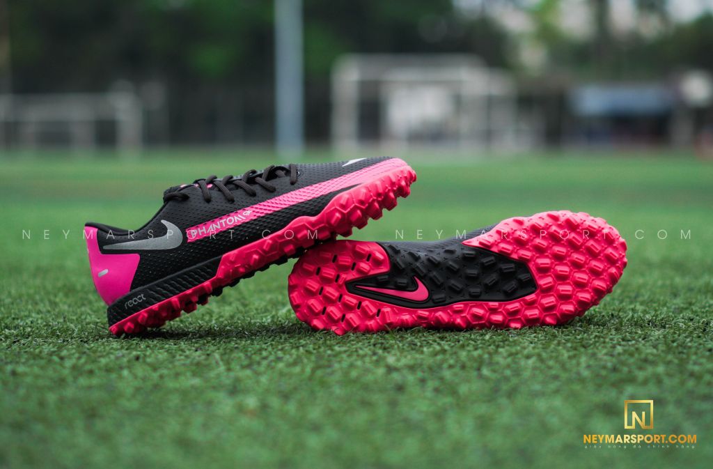 Nike Phantom GT REACT PRO TF - Black/Metallic Silver/Pink Blast