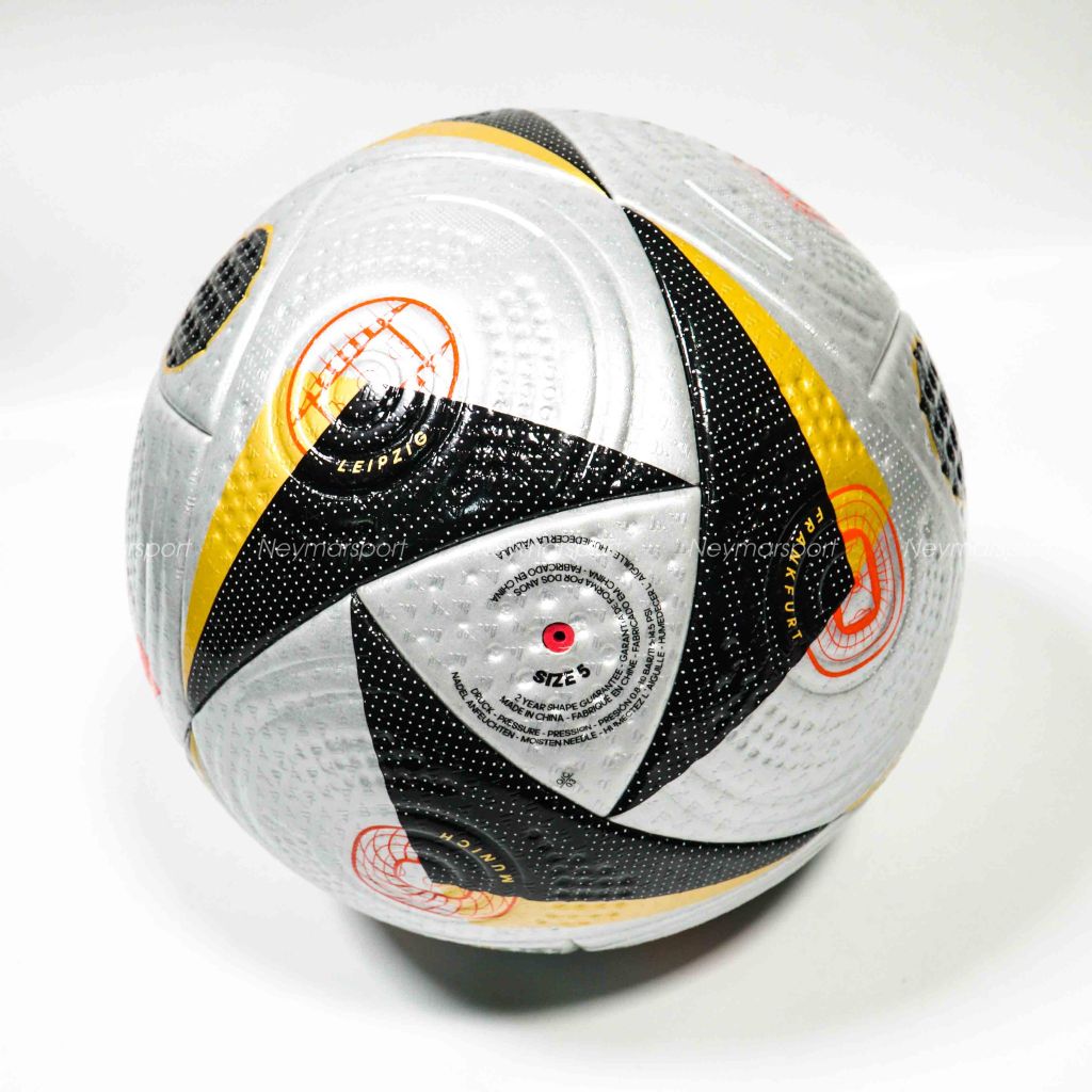 Quả bóng đá Adidas Football FUSSBALLLIEBE Finale Pro EURO 2024 Match Ball - Silver/Gold Metallic/Black IS7436
