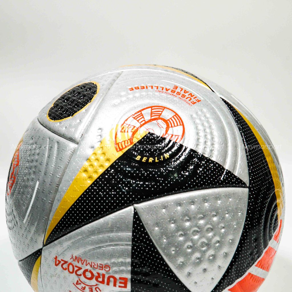 Quả bóng đá Adidas Football FUSSBALLLIEBE Finale Pro EURO 2024 Match Ball - Silver/Gold Metallic/Black IS7436
