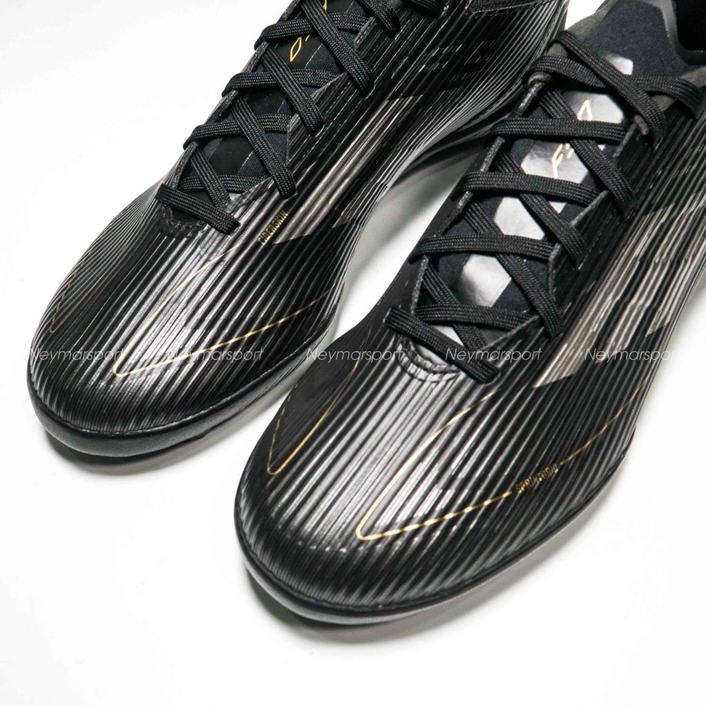 Giày đá bóng adidas F50 League TF Dark Spark - Core Black/Iron Metal/Gold Metallic IF1337