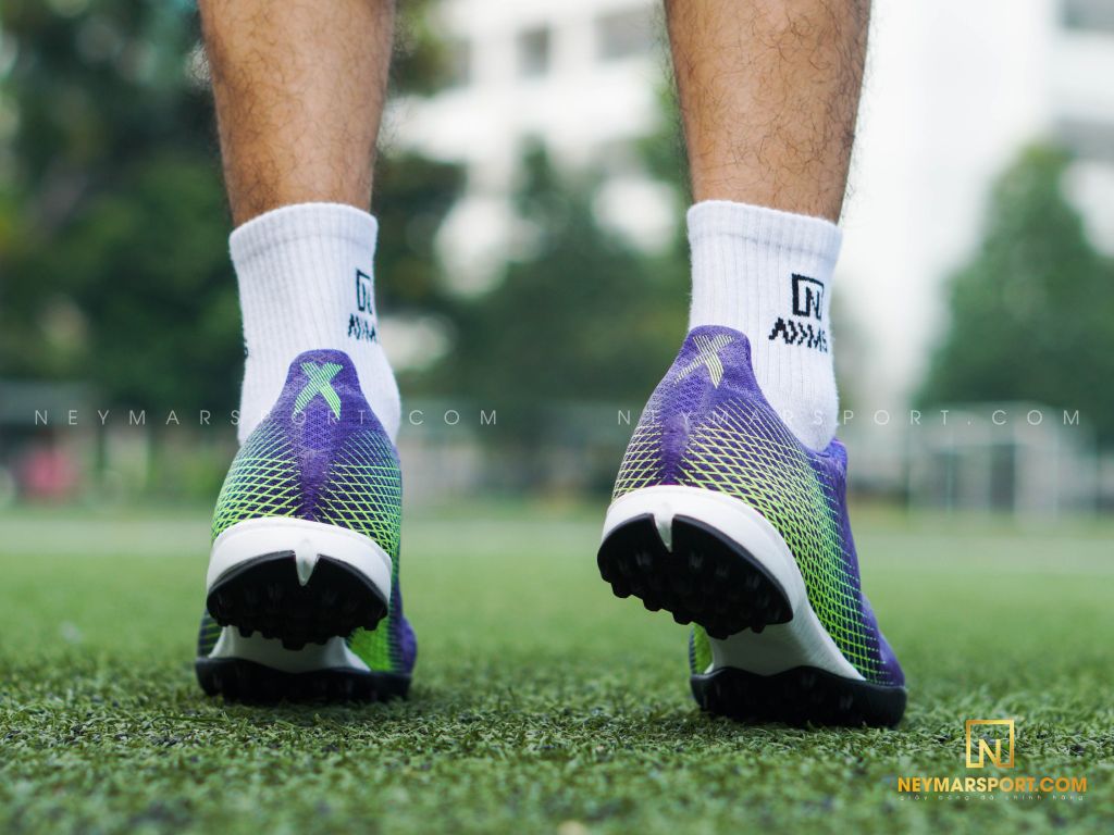 adidas X Ghosted .3 Laceless TF Precision To Blur - Energy Ink/Signal Green