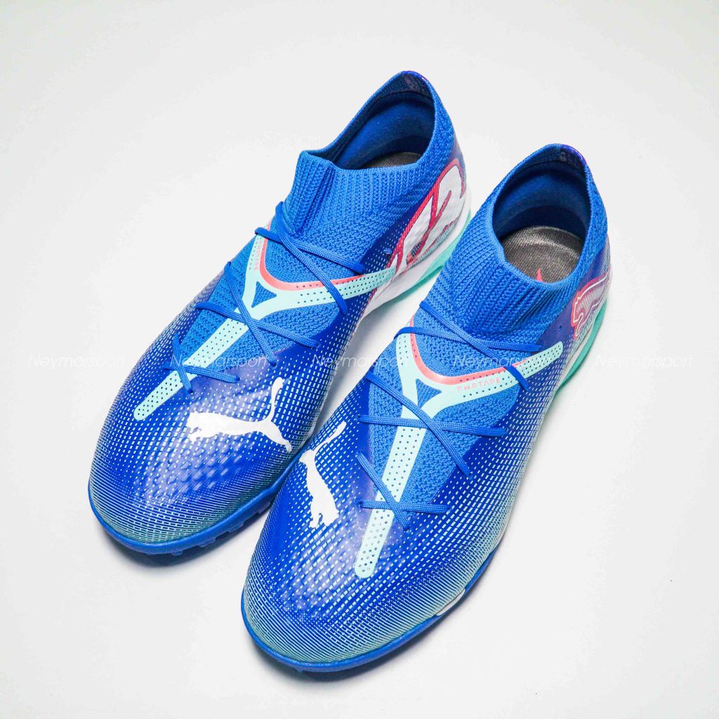 Giày đá banh PUMA Future 7 Pro Cage TT Formula - Bluemazing/PUMA White/Electric Peppermint 107923-01