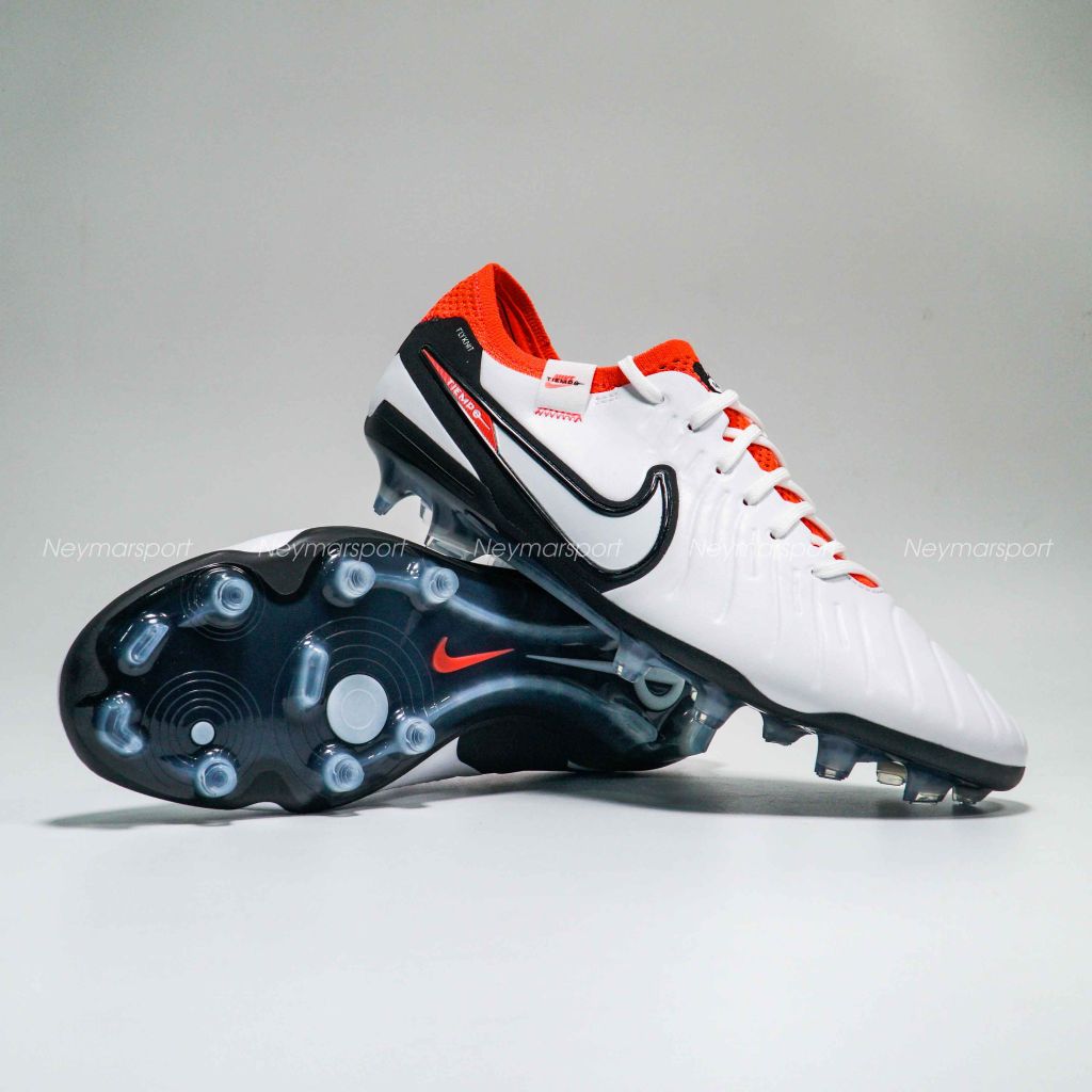 Nike Tiempo Legend 10 Elite FG Ready - White/Black/Bright Crimson