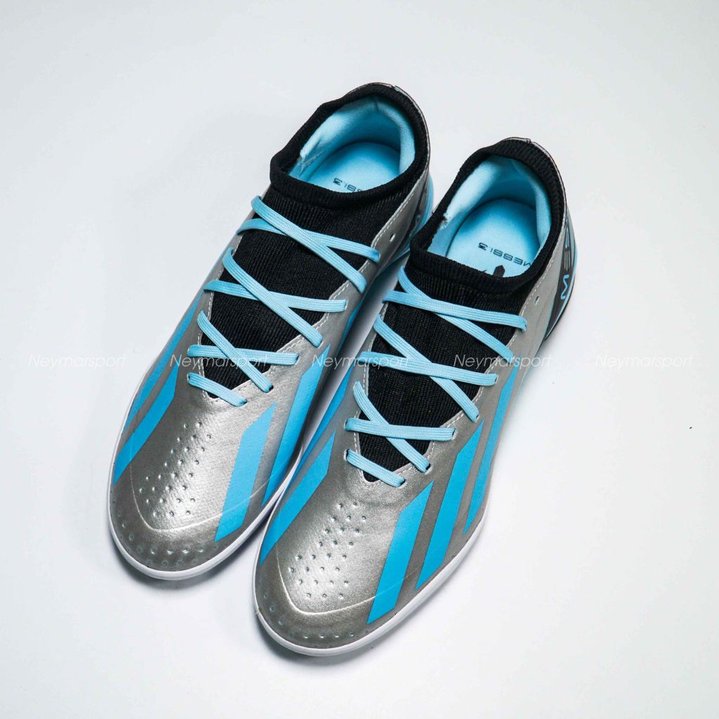 adidas X Crazyfast Messi .3 TF Infinito - Silver Metallic/Bliss Blue/Core Black
