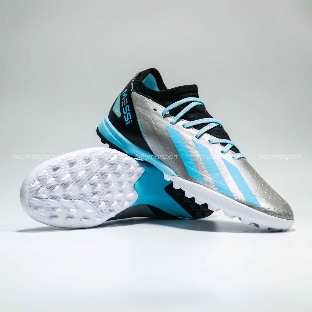 adidas X Crazyfast Messi .3 TF Infinito - Silver Metallic/Bliss Blue/Core Black