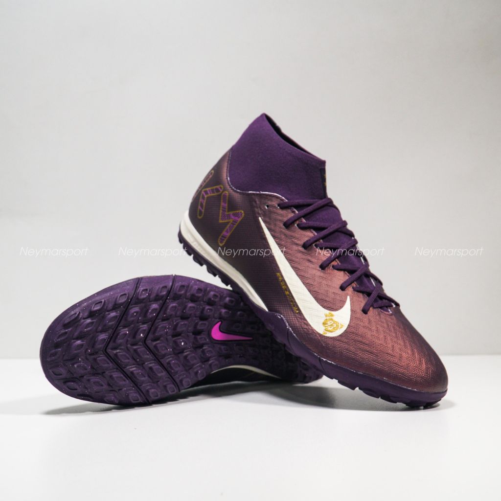 Giày đá bóng Nike Air Zoom Mercurial Superfly 10 Academy TF Mbappé Personal Edition - Grand Purple/Pale Ivory FQ8333-500