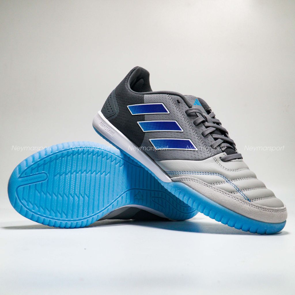Giày đá bóng Adidas Top Sala Competition IC - Grey Three/Lucid Blue IE7551