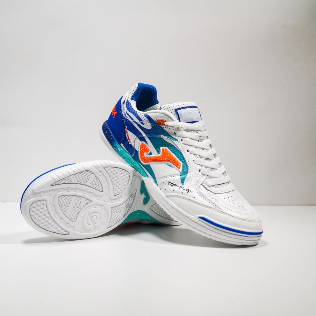 Giày đá bóng JOMA Top Flex 2576 - White/Royal TOPS2576IN