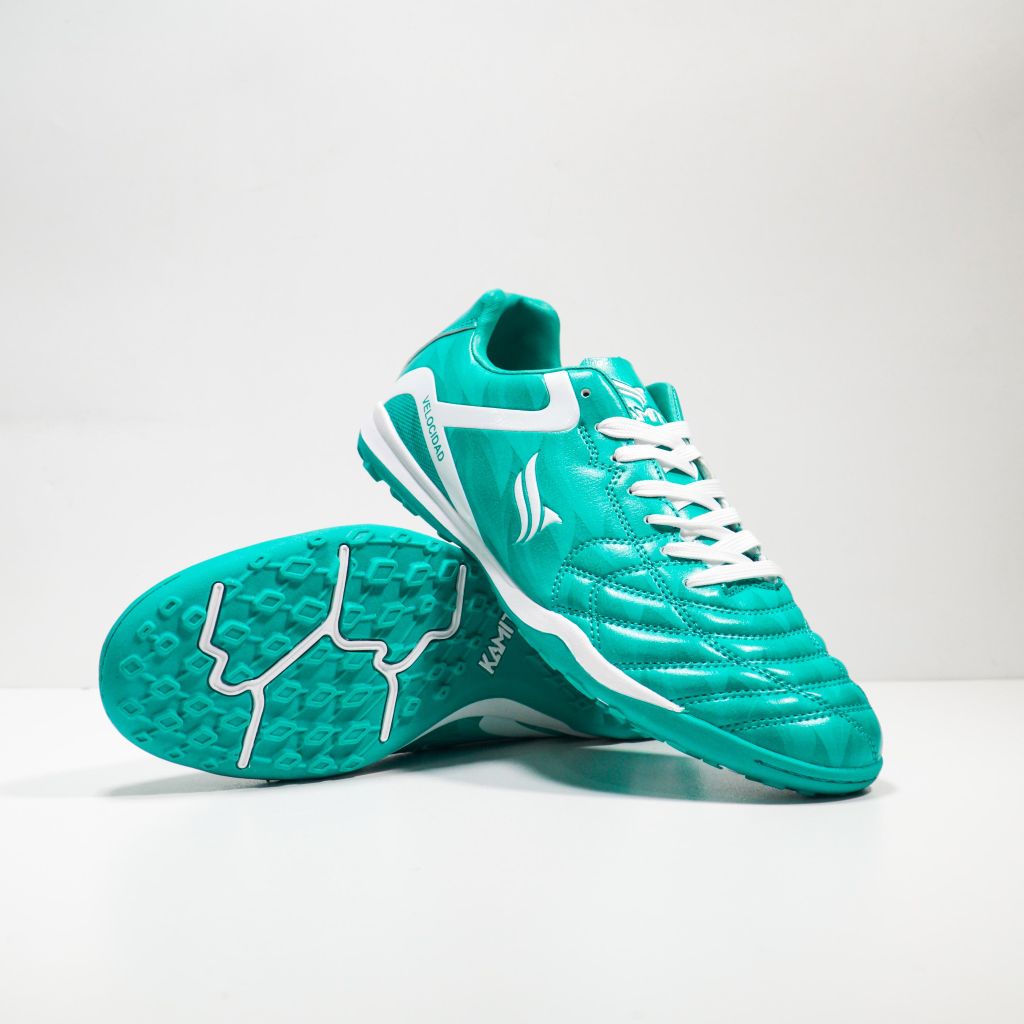 Giày đá bóng Kamito Velocidad Fire Back TF - Teal Blue/White KMTF240129