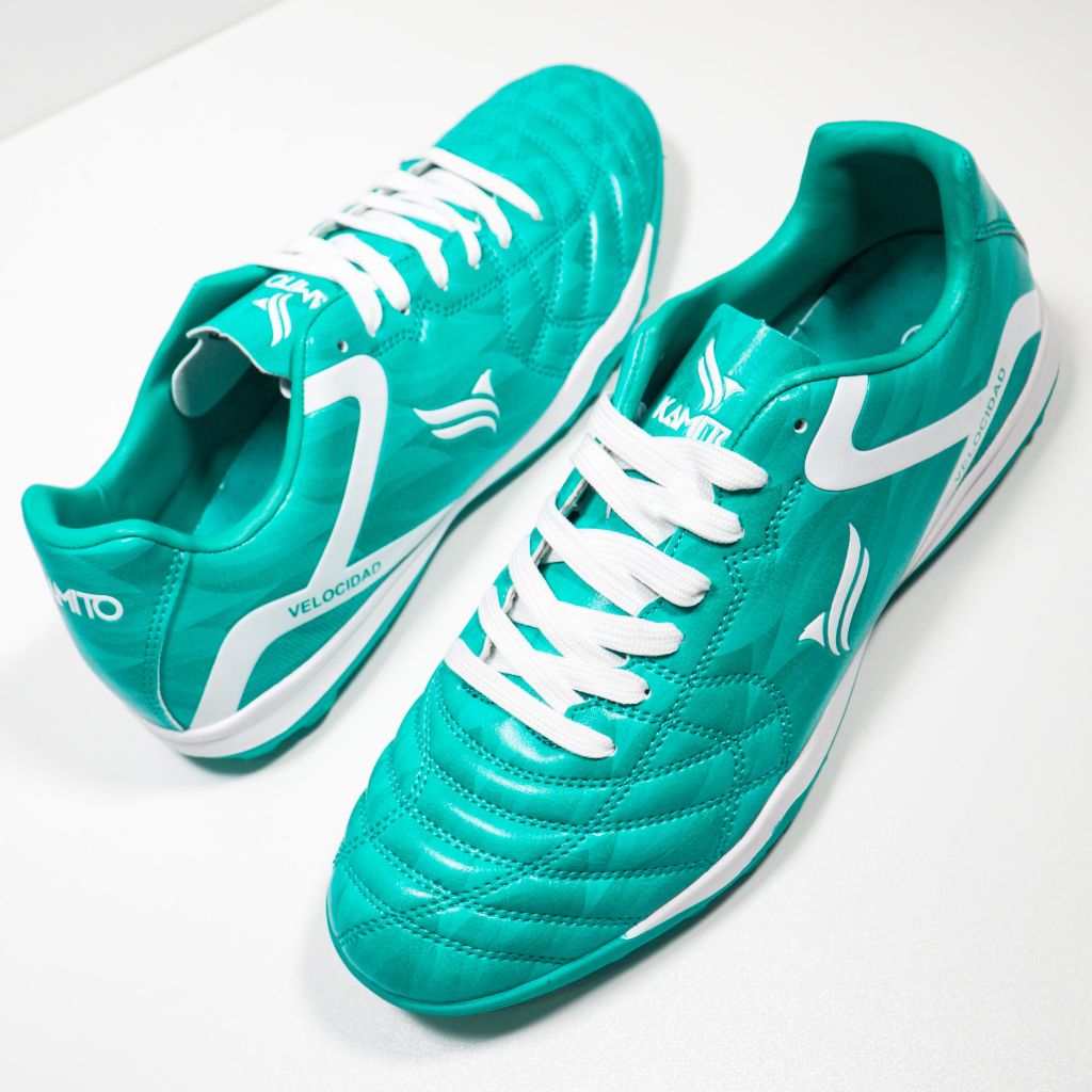 Giày đá bóng Kamito Velocidad Fire Back TF - Teal Blue/White KMTF240129