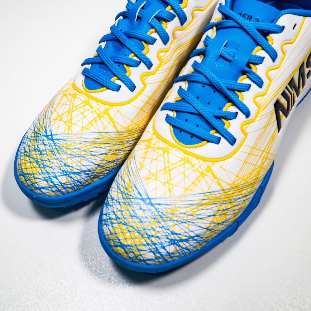 Giày đá bóng NMS SPIDER 2.0 TF - White/Yellow/Blue SPI2100