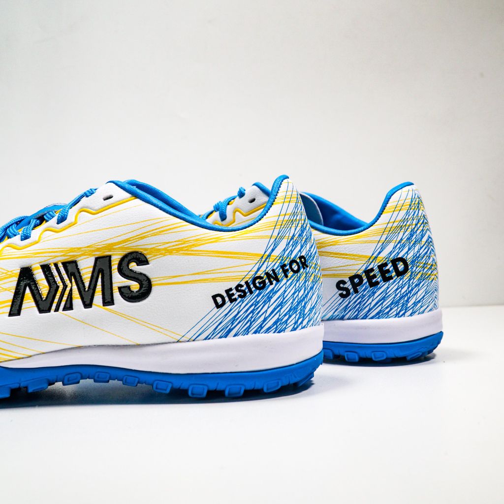 Giày đá bóng NMS SPIDER 2.0 TF - White/Yellow/Blue SPI2100
