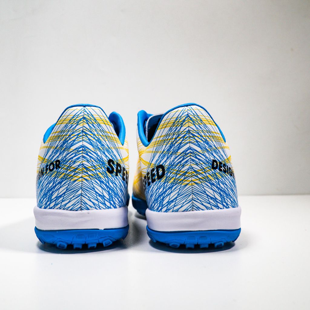 Giày đá bóng NMS SPIDER 2.0 TF - White/Yellow/Blue SPI2100