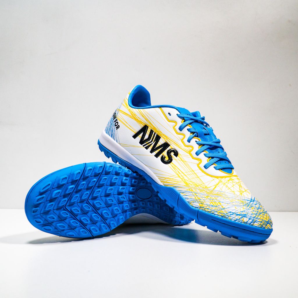 Giày đá bóng NMS SPIDER 2.0 TF - White/Yellow/Blue SPI2100