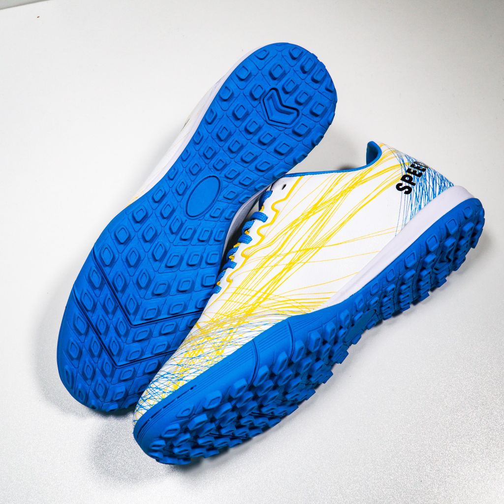 Giày đá bóng NMS SPIDER 2.0 TF - White/Yellow/Blue SPI2100