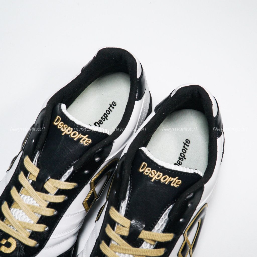 Giày đá banh Desporte Campinas JTF6 TF DS2040 - White/Black/Gold