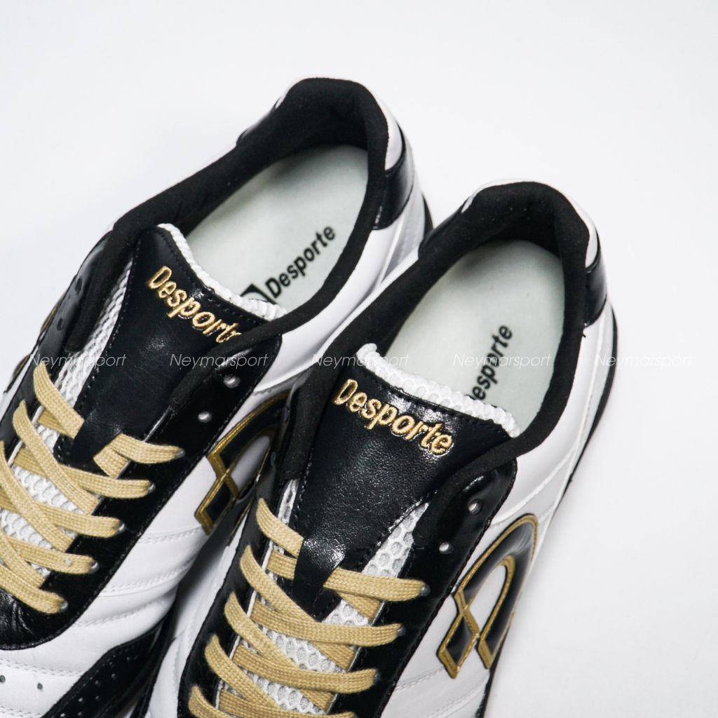 Giày đá bóng Desporte Campinas JP6 IC DS2030 - White/Black/Gold
