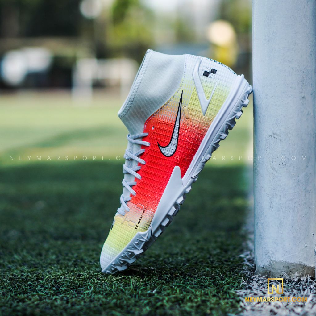 Nike Mercurial Superfly 8 Academy TF Dream Speed 4 - White/Bright Mango