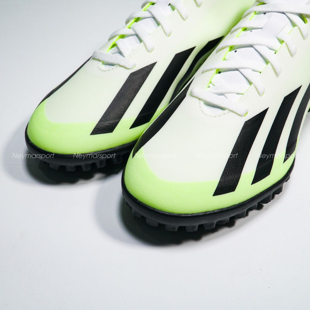 adidas X Crazyfast .4 TF Crazyrush - Footwear White/Core Black/Lucid Lemon