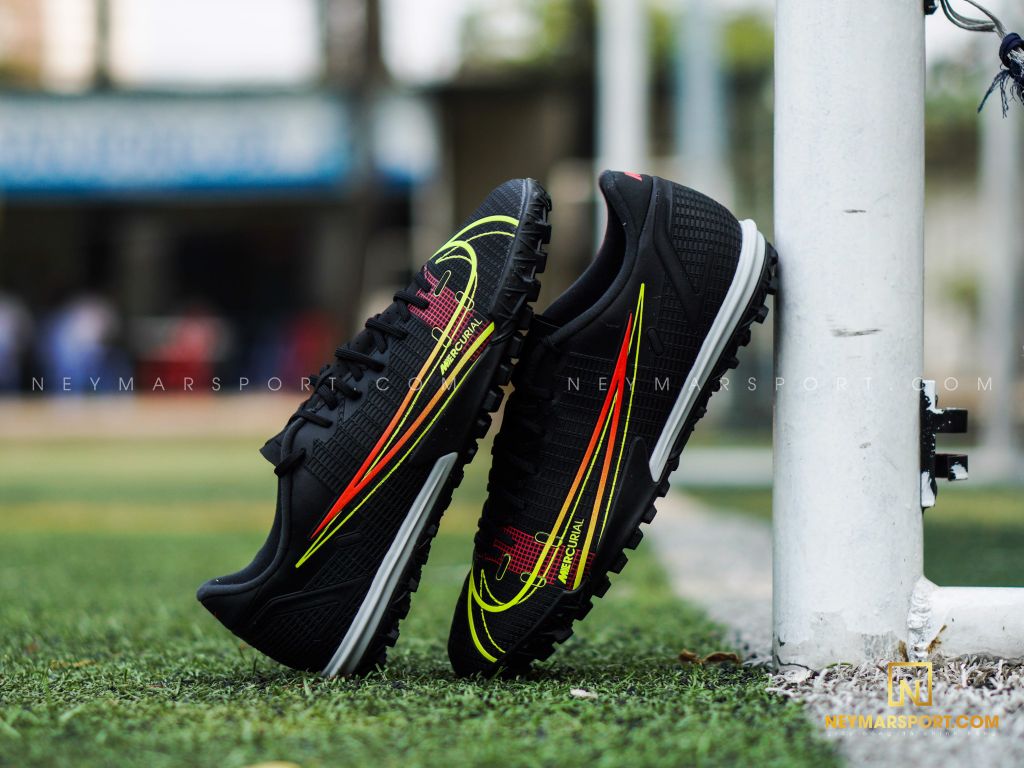 Nike Mercurial Vapor 14 Academy TF Black x Prism - Black/Cyber Yellow/Off Noir