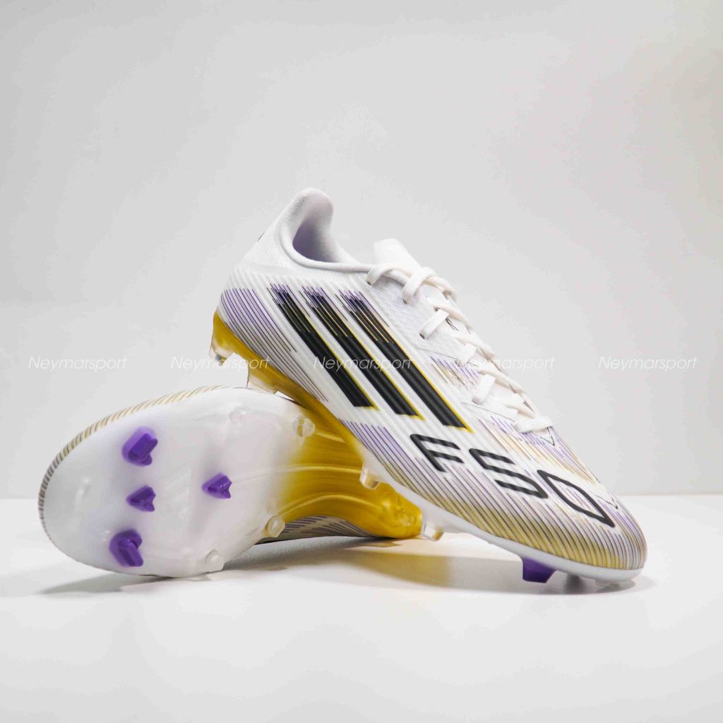 Giày đá bóng adidas F50 League FG/AG Road to Glory - Footwear White/Core Black/Gold Metallic JI0005