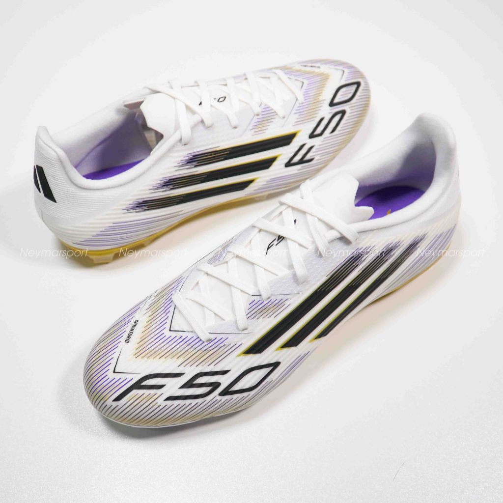 Giày đá bóng adidas F50 League FG/AG Road to Glory - Footwear White/Core Black/Gold Metallic JI0005