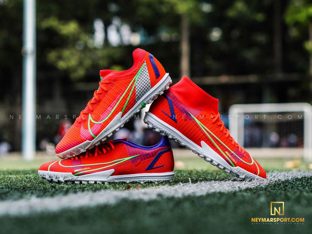 Nike Mercurial Vapor 14 Academy TF Spectrum - Bright Crimson/Metallic Silver