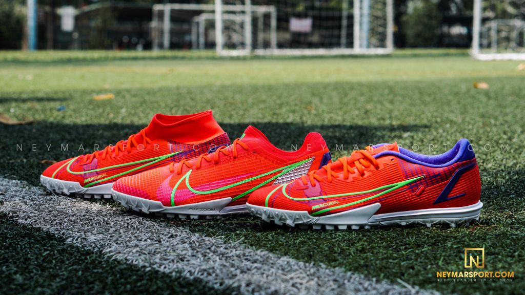 Nike Mercurial Vapor 14 Academy TF Spectrum - Bright Crimson/Metallic Silver