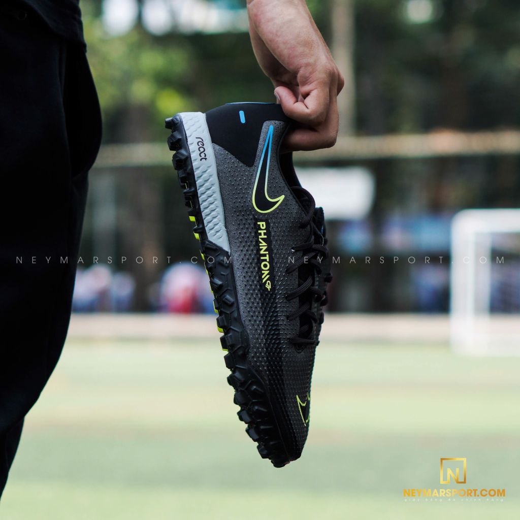 Nike Phantom GT Pro TF Black x Prism - Black/Cyber Yellow/Lite Photo Blue