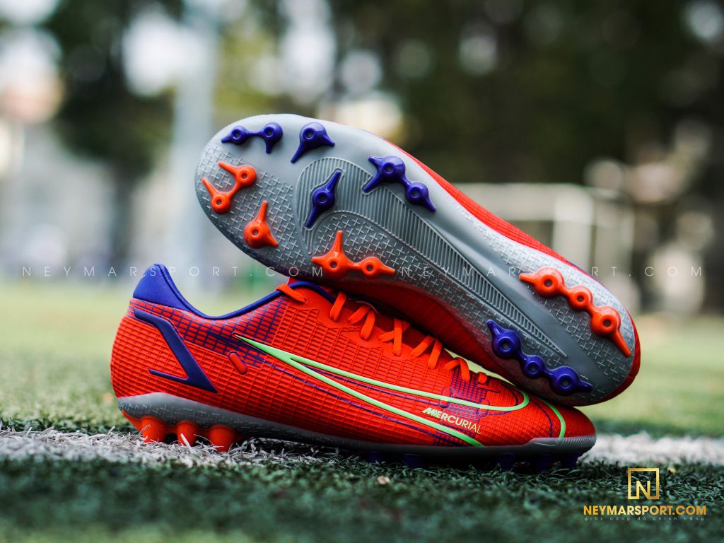 Nike Mercurial Vapor 14 Academy AG Spectrum - Bright Crimson/Metallic Silver