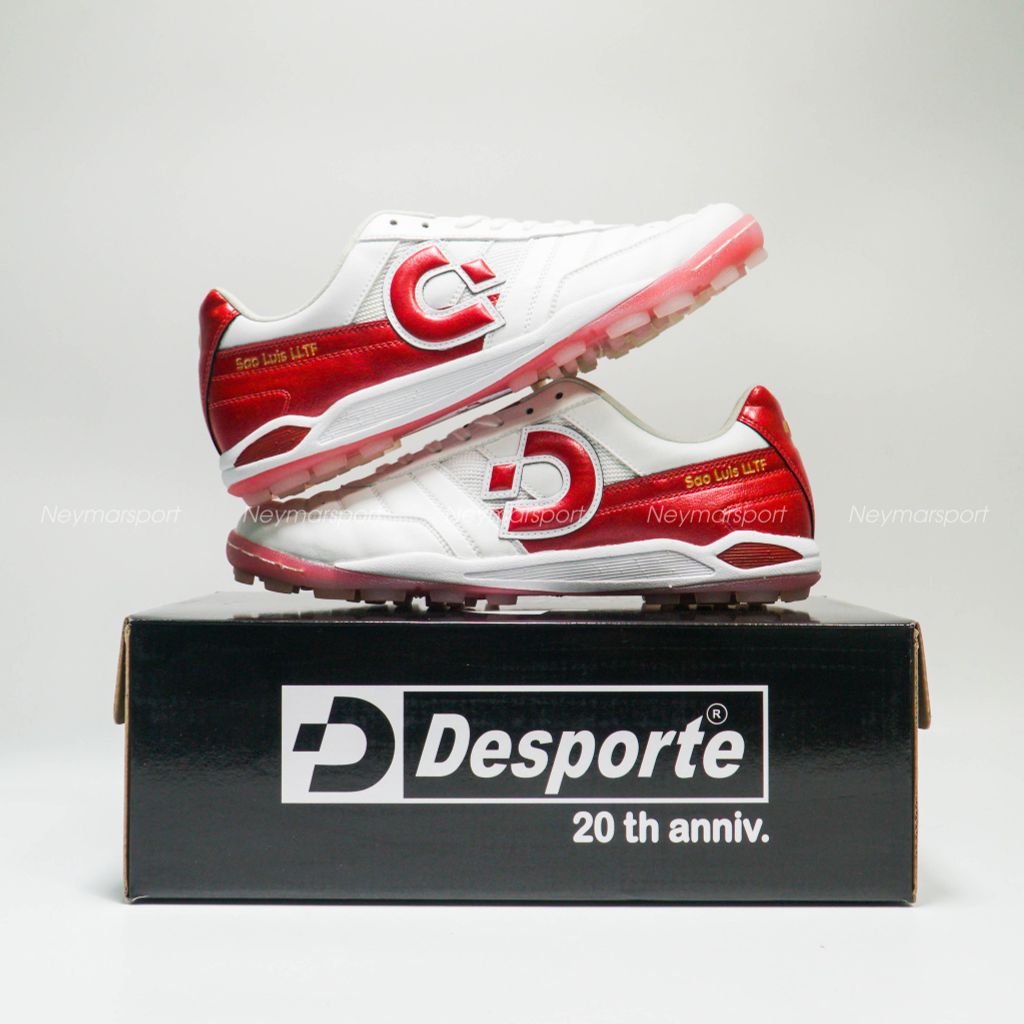 Giày đá bóng Desporte Sao Luis LL TF Limited Edition - White/Red DS2046