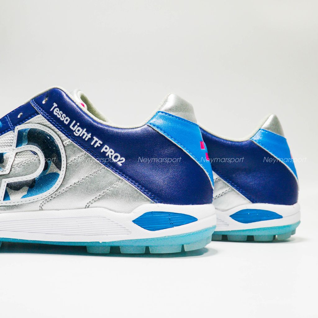 Giày đá bóng Desporte Tessa Light TF Pro II Limited Edition - Silver/Blue DS-2042