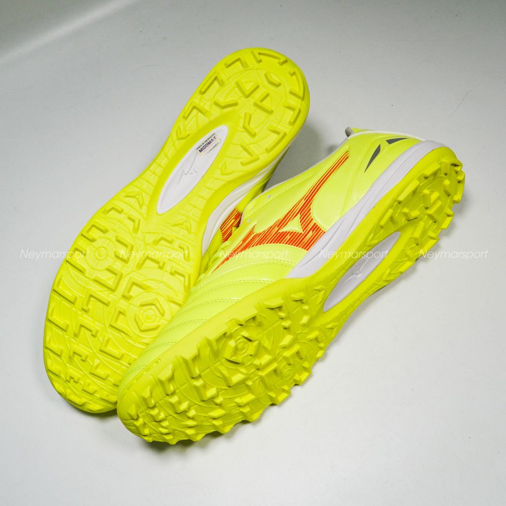 Giày đá bóng Mizuno Morelia Neo IV Pro TF Dyna - Safety Yellow/Fiery Coral P1GD243445