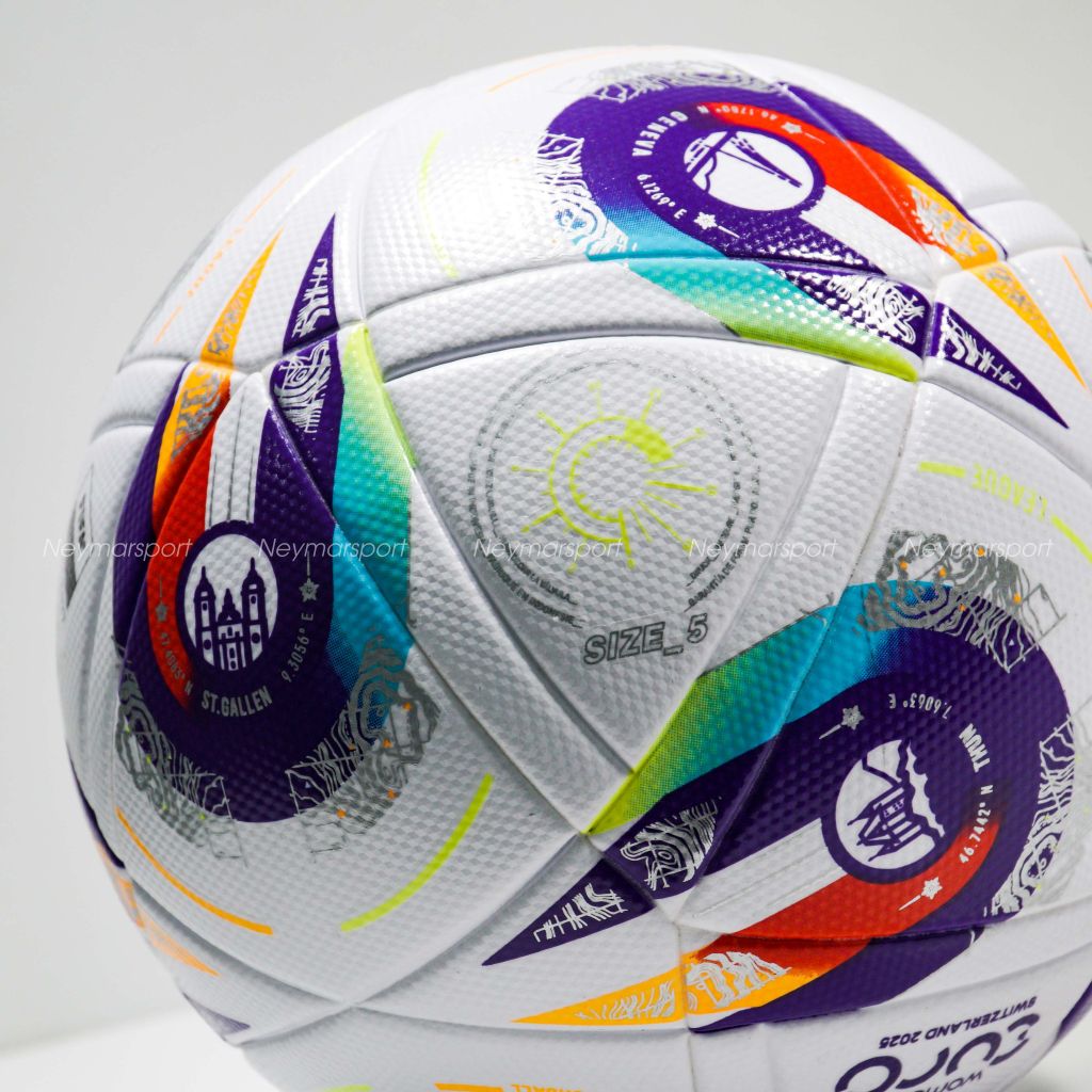 Quả bóng đá adidas Football Konektis League Women's EURO 2025 - White/Pantone/Lucid Lemon JH1262