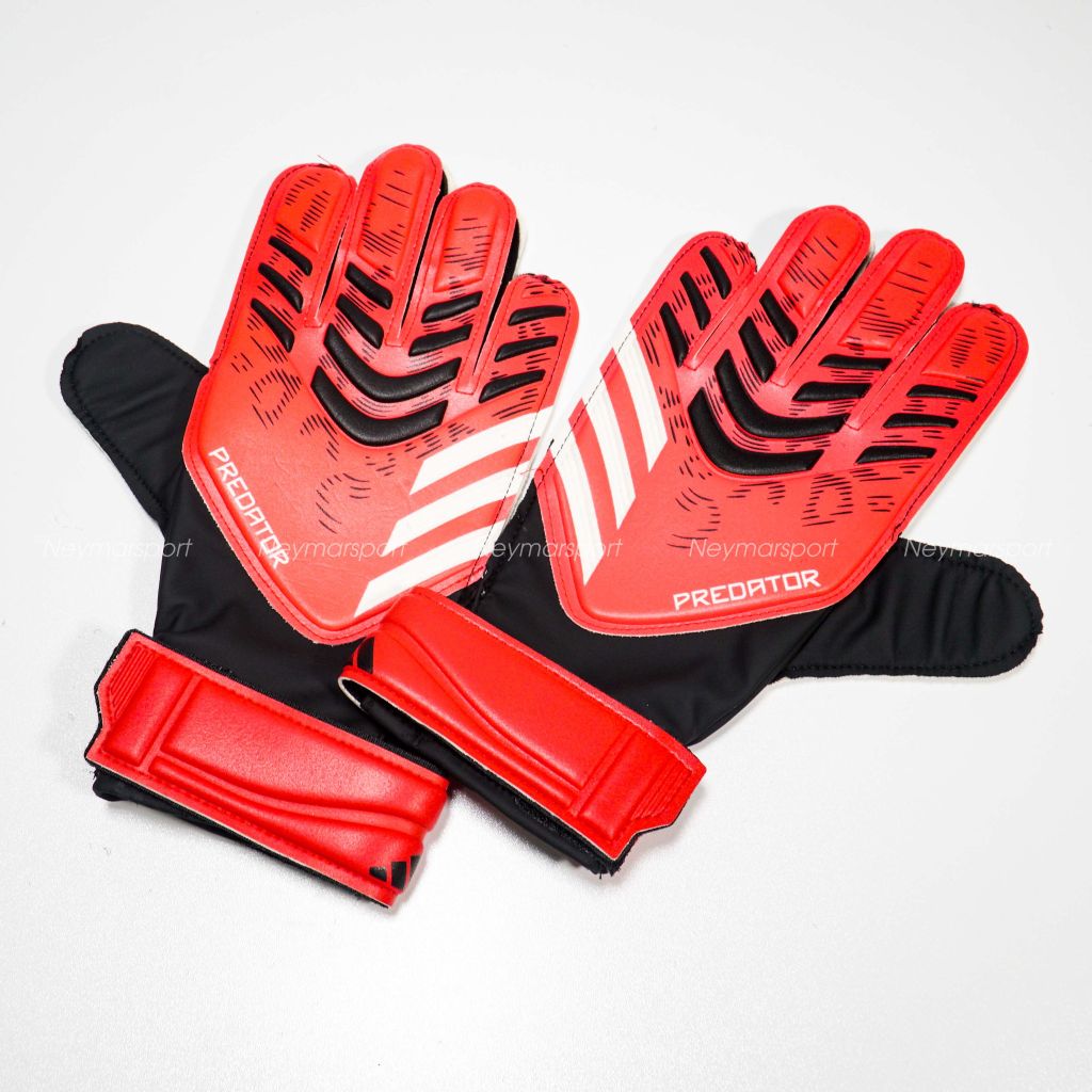 Găng tay thủ môn adidas Goalkeeper Gloves Predator Training Pure Victory - Black/ Lucid Red/ Black JH3805