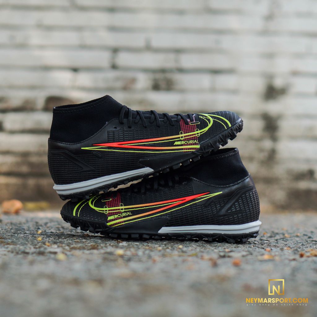 Nike Mercurial Superfly 8 Academy TF Black x Prism - Black/Cyber Yellow/Off Noir