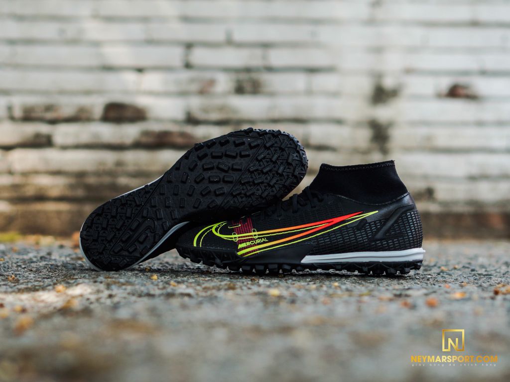 Nike Mercurial Superfly 8 Academy TF Black x Prism - Black/Cyber Yellow/Off Noir