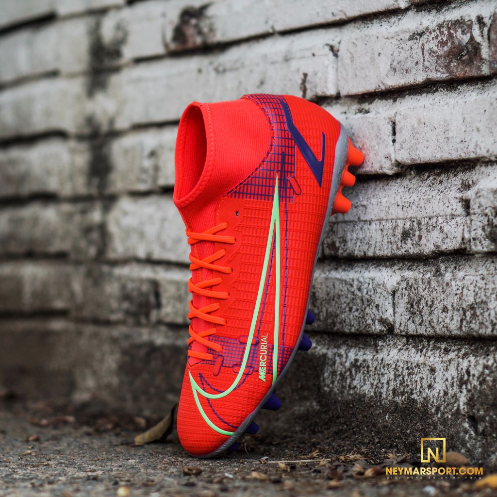 Nike Mercurial Superfly 8 Academy AG Spectrum - Bright Crimson/Metallic Silver