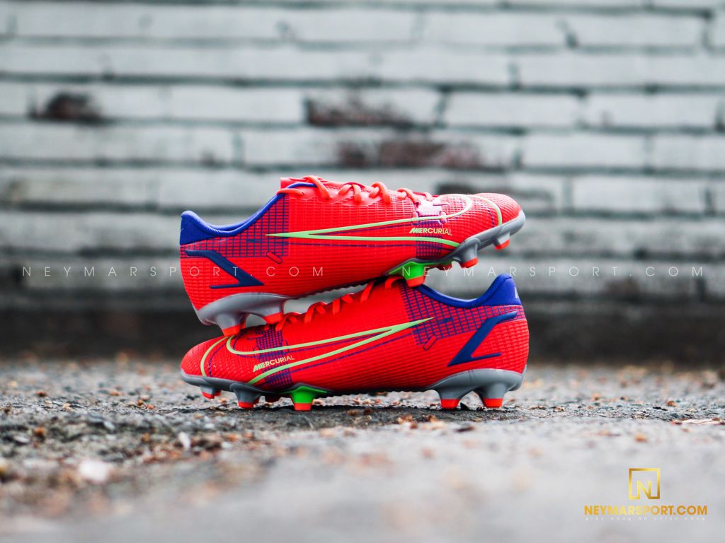 Nike Mercurial Vapor 14 Academy MG Spectrum - Bright Crimson/Metallic Silver Kids