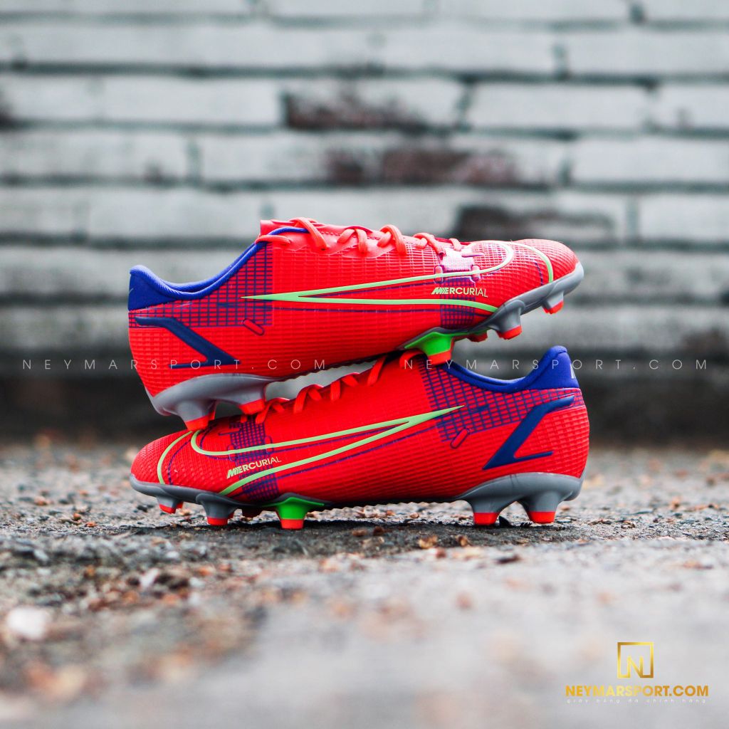 Nike Mercurial Vapor 14 Academy MG Spectrum - Bright Crimson/Metallic Silver Kids