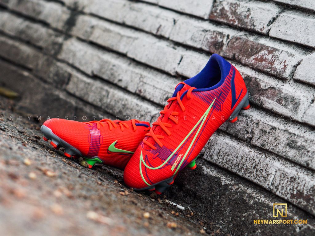 Nike Mercurial Vapor 14 Academy MG Spectrum - Bright Crimson/Metallic Silver Kids