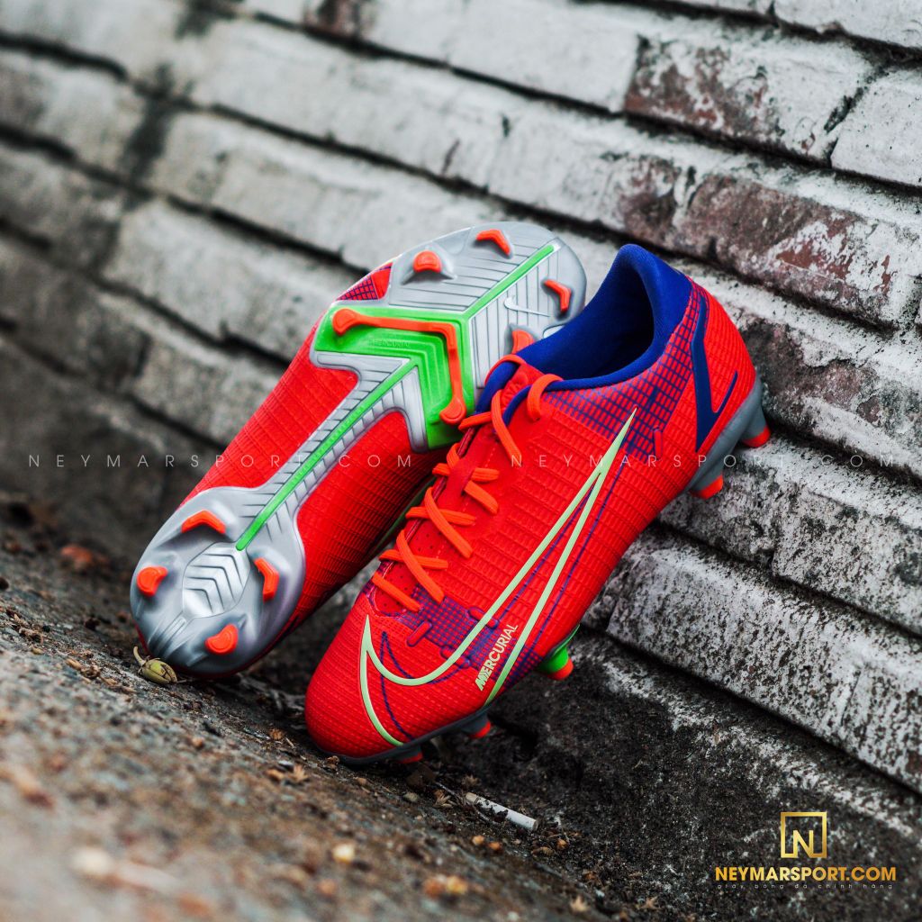 Nike Mercurial Vapor 14 Academy MG Spectrum - Bright Crimson/Metallic Silver Kids