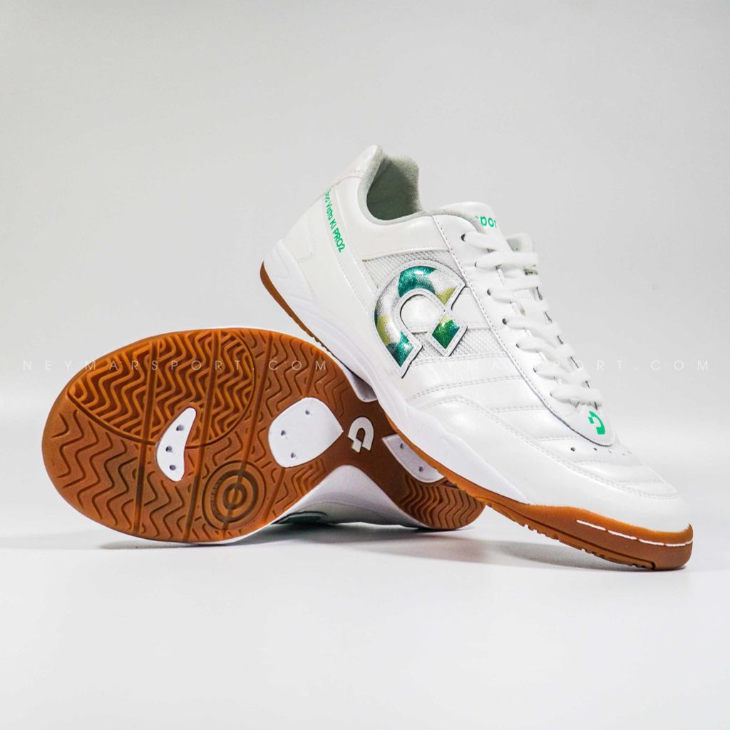 Giày đá banh Desporte Boa Vista KI PRO2 IC DS1933 - White/Green Camo